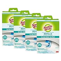 Scotch-Brite Disposable Toilet Cleaner Refill Pads, Disposable Refills with Built-In Bleach Alternative, Removes Rust & Hard Water Stains, 40 Disposable Refills