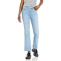 PAIGE Women's Vintage Colette Raw Hem High Rise Cropped Flare in Park Ave