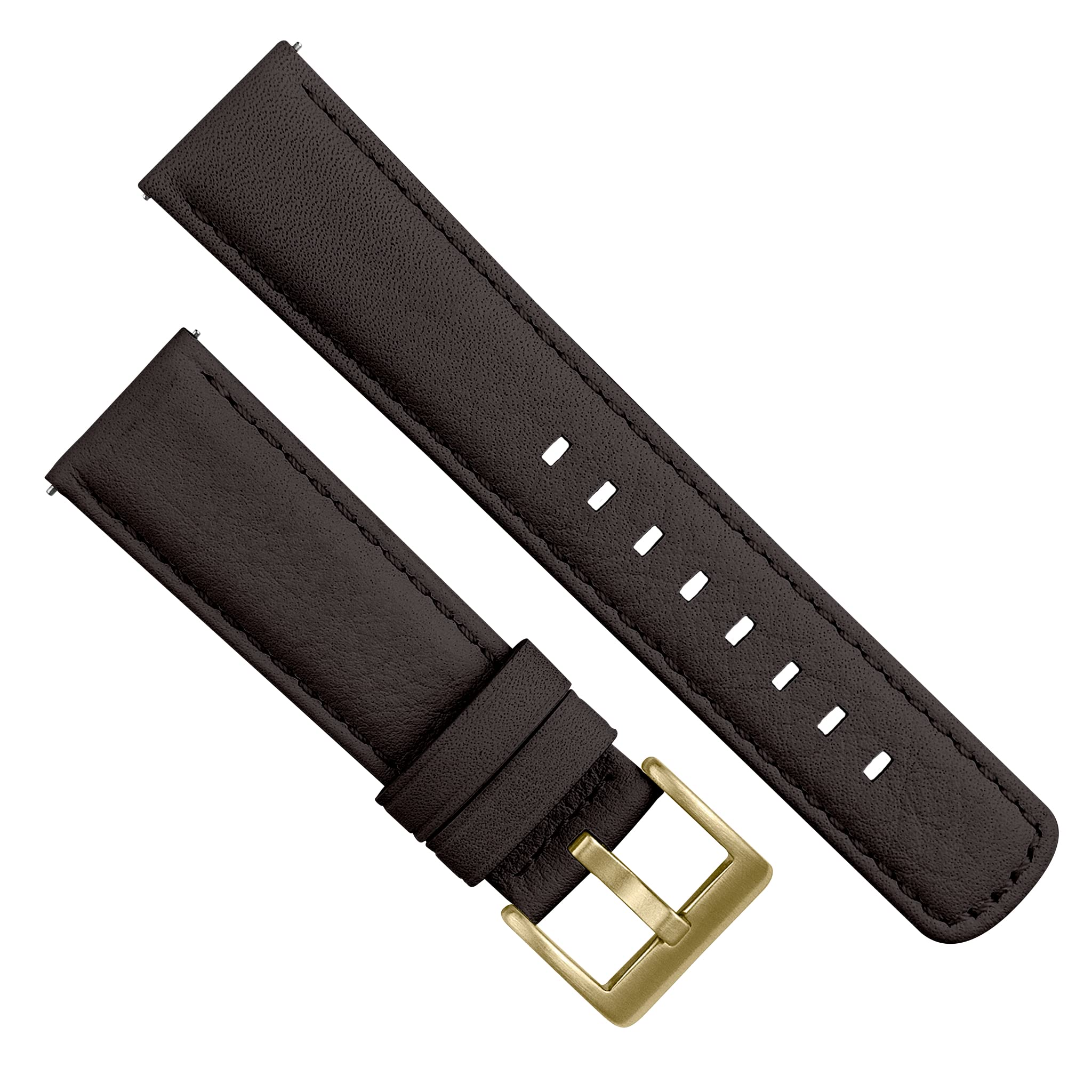 BARTON Water-Resistant Leather Watch Bands - Quick Release - Choose Strap Color & Size - 18mm, 20mm, 22mm & 24mm Watch Straps