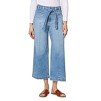 Angels Forever Young Women's Everflex Classic Belted Wide High-Rise Crops (Available in Plus Size)