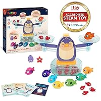 Battat Education – Balance Scale for Kids – Math Toys – Kids Math Games – Counting Toys – 3 Years + – Penguin Math Balance (38 Pcs)