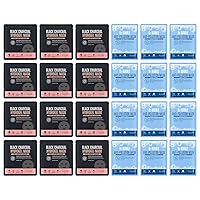 Soo'AE Black Charcoal Hydrogel Mask + O2 Bubble Anti-Pollution Mask 12-Count of Each Mask (24-Count in Total)