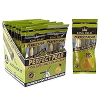 King Palm Flavors Rollie Size Cones - 20 Pack, Display - Terpene Infused - Squeeze & Pop Pre Rolls - Organic Flavored Pre Rolled Cones - King Palm Flavors Cones - (Perfect Pear)
