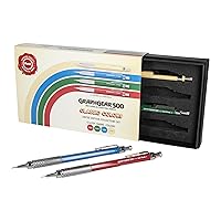 Pentel GraphGear 500 Limited Edition Mechanical Pencil, Classic Colors Box Set, 0.3, 0.5, 0.7, 0.9mm point sizes included, Box of 4 Pencils (PG520RBXSET)