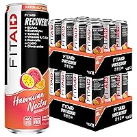 FITAID Post Workout Recovery Drink, Hawaiian Nectar, BCAAs, Glucosamine, Electrolytes, Paleo, Vegan & Gluten-Free, No Artificial Sweeteners, Naturally Flavored, Vitamins B, C, D3, E, Turmeric