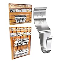 NACETURE Vinyl Siding Hooks Hanger - 20 Pack add 6 Pack Heavy Duty Stainless No-Hole Needed Vinyl Siding Clips for Hanging- Vinyl Siding Hooks for Outdoor Decorations