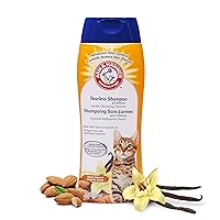 Tearless Kitten Shampoo for CatsNatural Cat Shampoo for Odor Control with Baking Soda, 20 Fl Oz Gentle Cleansing Kitten Shampoo in Sweet Almond Scent (Pack of 1)
