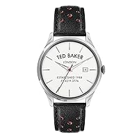 Ted Baker Leytonn Brogue Black Leather Strap Watch (Model: BKPLTS2029I)