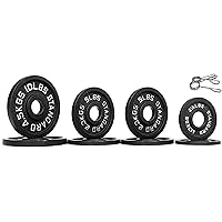 Signature Fitness Olympic 2-Inch Cast Iron Plate Weight Plate for Strength Training and Weightlifting, Optional 7FT Olympic Barbell Set, Multiple Sizes