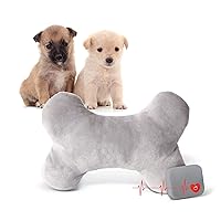 K&H Pet Products Mother's Heartbeat Calming Dog Toy Bone Pillow Gray Medium Breed Heartbeat 10 Inch