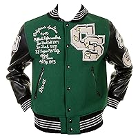 Sugar Cane's Whitesville Letterman WV12310 30oz melton wool set in award Spartans stadium jacket WHIT1092