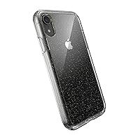 Speck Products Presidio Perfect-Clear Glitter Case, Compatible with iPhone XR, Clear with Gold Glitter/Clear