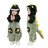 TONWHAR Kids' And Toddlers' Infant Tiger Dinosaur Animal Fancy Dress Costume Outfit Hooded Romper Jumpsuit