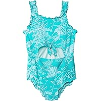 Volcom Girl's Island Hop One-Piece (Big Kids) Aqua 14 Big Kid