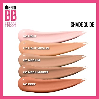 Maybelline New York Dream Fresh Skin Hydrating BB Cream, 8-in-1 Skin Perfecting Beauty Balm With Broad Spectrum Spf 30, Sheer Tint Coverage, Oil-Free, Deep, 1 Fl Oz