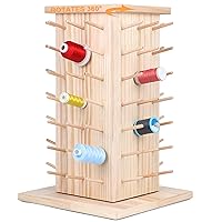 New brothread 84 Spools (DIY to be 93 Spools) 360° Fully Rotating Wooden Thread Rack/Thread Holder Organizer for Sewing, Quilting, Embroidery, Hair-braiding and Jewelry