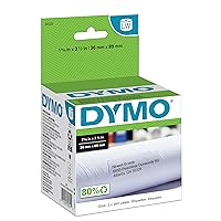 DYMO LW Large Mailing Address Labels for LabelWriter Label Printers, White, 1-4/10'' x 3-1/2'', Large, 2 Rolls of 260
