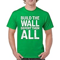 Build The Wall Deport Them All Trump 2024 T-Shirt Illegal Immigration MAGA America First President 45 47 Men's Tee