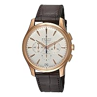 Zenith Men's 18.2110.400/01.c498 El Primero 36'000 VPH Rose-Gold Silver Sunray Chronograph Dial Watch