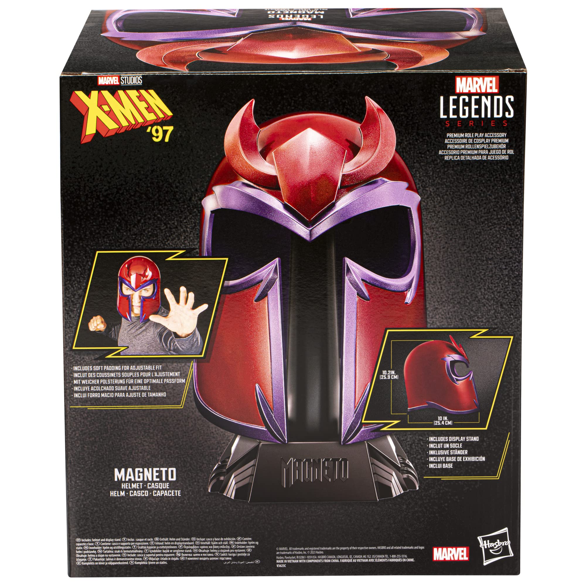 Marvel Legends Series Magneto Premium Roleplay Helmet, X-Men ‘97 Adult Roleplay Gear, Red