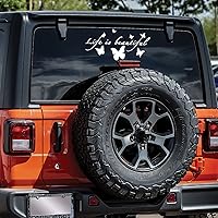 Life is Beautiful Decal Vinyl Sticker Auto Car Truck Wall Laptop | White | 12