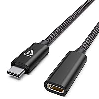 USB Type C Extension Cable (10Ft/3m), USB 3.1(5gbps) Type C Male to Female Extension Charging & Sync for iPhone 15, MacBook Air M2/ M1/ Pro, iPad Pro 2021 Dell XPS Surface Book- Black