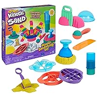 Kinetic Sand, Castle Case with 1lb Teal Play Sand, Multipurpose Play Space  and Storage Container, Sensory Toys for Kids Ages 3 and up