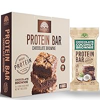 Chocolate Brownie Protein Bars, High Protein, Low Sugar, Low Carb, Meal Replacement Bar Supports Energy, Gluten Free, Pure, Nature's Protein Recover Bars, 1.83 oz, 6 Count (Pack of 1)