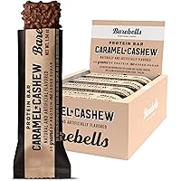 Barebells Protein Bars Caramel Cashew - 12 Count, 1.9oz Bars with 20g of High Protein - Chocolate Protein Bar with 1g of Total Sugars - Perfect on The Go Protein Snack & Breakfast Bar…