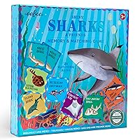 eeBoo: Memory & Matching Game: Shiny Sharks & Friends - 24 Matching Pairs, Educational Preschool Game, Kids Ages 3+, 1-4 Players