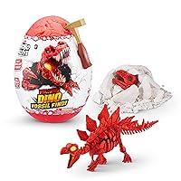 Robo Alive Volcano Dino Fossil Find Stegosaurus by ZURU Boys Age 5+ Dig and Discover, STEM -Excavate Prehistoric Fossils, Educational Toys, Great Science Kit Gift (Stegosaurus)