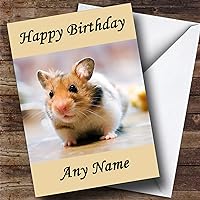 Cute Little Hamster Personalized Birthday Card, Personalized Card, Birthday Card, Animals, Wildlife & Pets Card, Birthday, Birthday Card, Animals, Wildlife & Pets Card, Custom Greetings Card