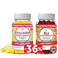 Lunakai Collagen & Biotin Gummies Bundle - Vitamins for Hair, Skin and Youthful Appearance - Non-GMO Anti Aging Protein Supplements for Men & Women - 30 Days Supply