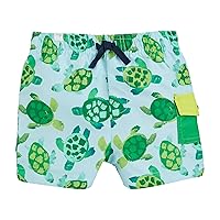 Mud Pie Boys' Standard Turtle Swim Trunks