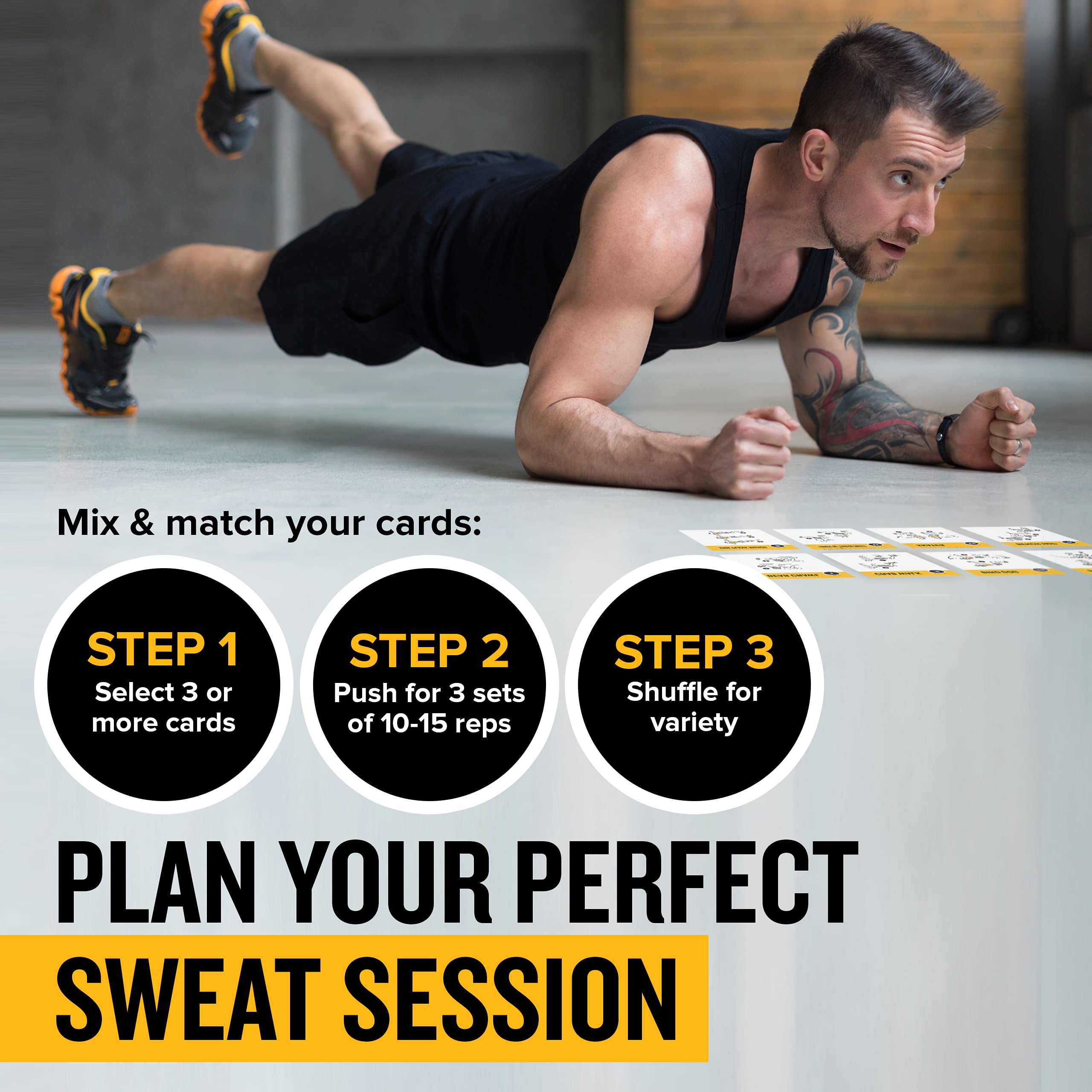 NewMe Fitness Workout Cards - Instructional Fitness Deck for Women & Men, Beginner Fitness Guide to Training Exercises at Home or Gym