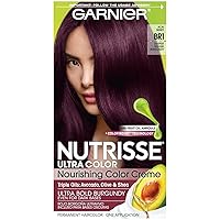 Garnier Hair Color Nutrisse Ultra Color Nourishing Creme, BR1 Deepest Intense Burgundy (Acai Berry) Red Permanent Hair Dye, 1 Count (Packaging May Vary)