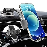 Car Phone Holder[ Big Phone Friendly] Phone Holder for Car Universal for Air Vent Dashboard Windshield Phone Mount for Car 3 in 1, Hand Free Mount for iPhone 15 14 Pro Max Samsung All Cell Phones