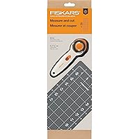 Fiskars Fabric Cutting 2pc Set for Sewing - with 45mm Rotary Cutter and 5in x 17in Cutting Mat