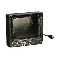 Dollhouse Black Television TV Miniature 1:24 Half Inch Scale Accessory