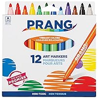 Prang Classic Art Markers, Bullet Tip, Assorted Colors, 12 Count