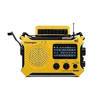 Kaito KA500 5-way Powered Solar Power,Dynamo Crank, Wind Up Emergency AM/FM/SW/NOAA Weather Alert Radio with Flashlight,Reading Lamp and Cellphone Charger, Yellow