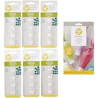 Wilton Disposable No. 21 Open Star Decorating Tips and Bags Set, 25-Piece