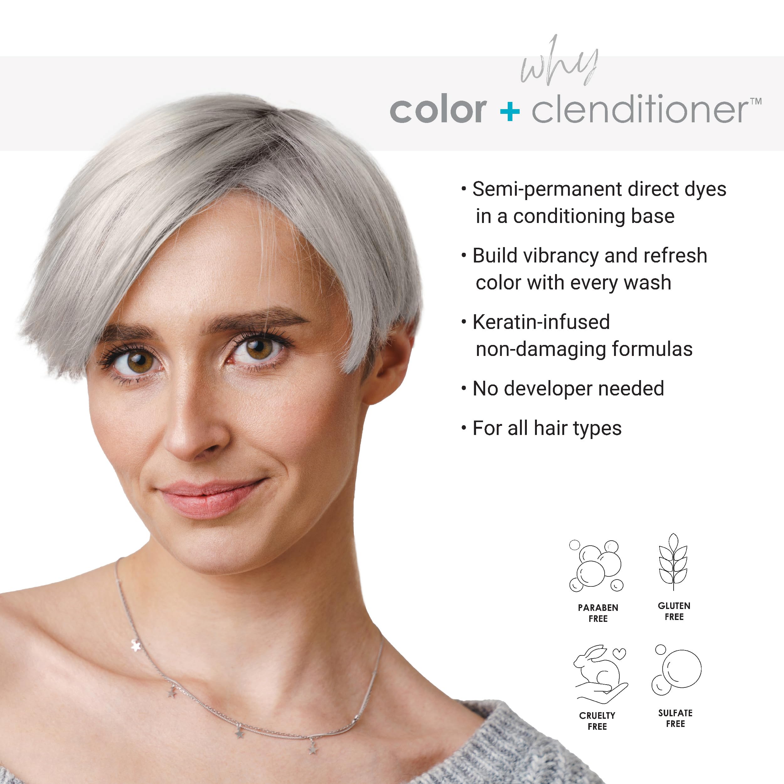 Keracolor Clenditioner Hair Dye - Semi Permanent Hair Color Depositing Conditioner, Cruelty-free, 20 Colors