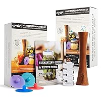 Masontops Complete Mason Jar Fermentation Kits - Wide & Reg Bundle Vegetable Fermenting Set - DIY Equipment Essentials