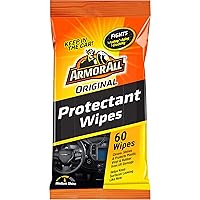 Armor All Car Protectant Wipes, Interior Car Wipes with UV Protection Against Cracking and Fading, 60 Wipes