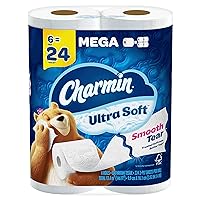 Ultra Soft Toilet Paper 6 Mega Rolls = 24 Regular Rolls