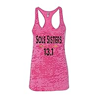 Funny Womens Marathon Tank Tops Sole Sisters 13.1