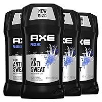 AXE Antiperspirant Deodorant for Men Phoenix 4PK 48H Sweat & Odor Protection for Long Lasting Freshness, Crushed Mint & Rosemary Men's Deodorant 2.7 oz
