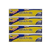 Stretch Tite Plastic Food Wrap 11 7/8 Inch X 750 SQ. FT. Pack 4