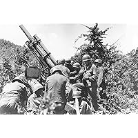 24x36 gallery poster, U.S. howitzer position near the Kum River, Korean War